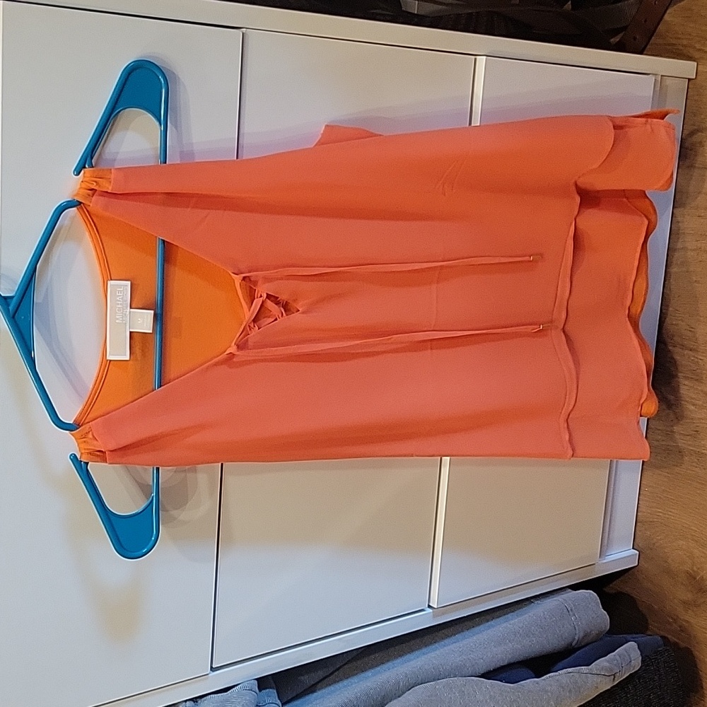 Michael Kors sleeveless blouse, medium, orange